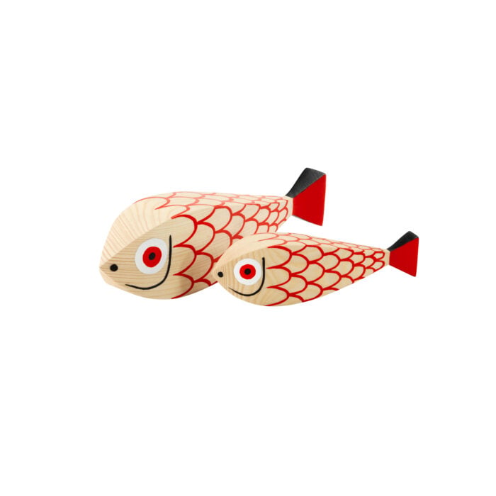 Wooden Dolls Mother Fish & Child Decorative Object - Image 2
