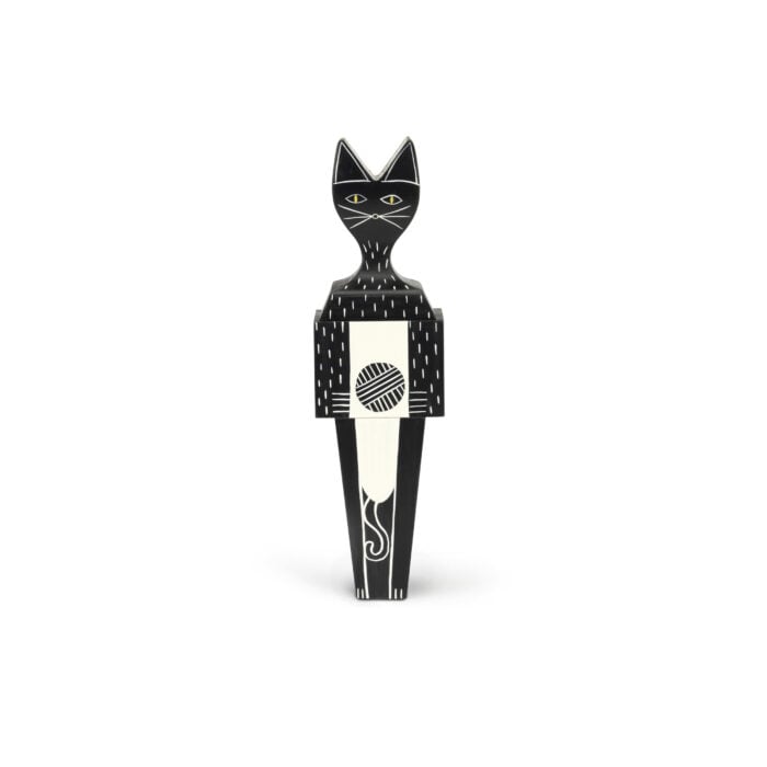 Wooden Doll Cat Large Decorative Object - Image 2