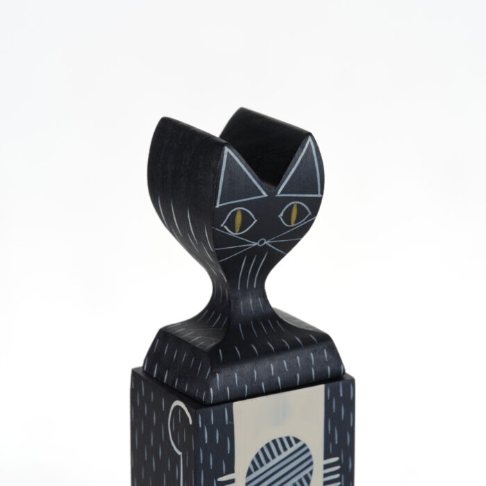 Wooden Doll Cat Large Decorative Object - Image 3
